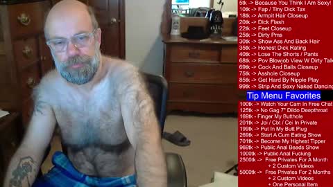 HairyDaddyBear69 online show from January 13, 2025, 1:24 pm