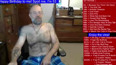 HairyDaddyBear69 online show from January 1, 2025, 4:47 pm