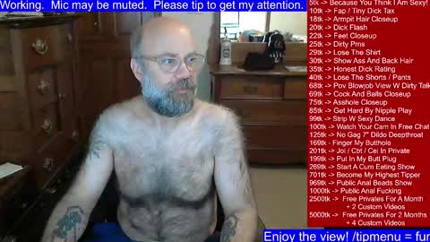 HairyDaddyBear69 online show from January 21, 2025, 2:11 pm